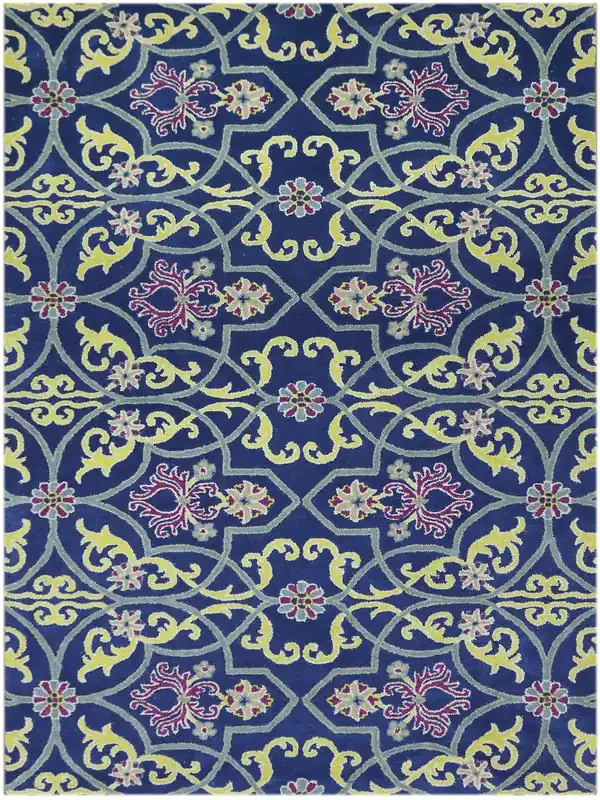 Amer Rugs Bloom BLO-28 Blue Berry Blue Hand-tufted Area Rugs