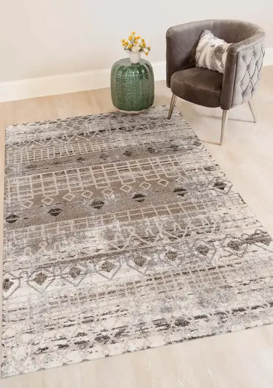 Amer Rugs Caribe CAR-19 Walnut Brown Machine-made Area Rugs