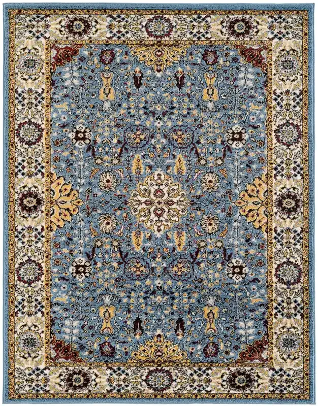 Amer Rugs Sanya SNA-5 Sky Blue Blue Machine-made Area Rugs