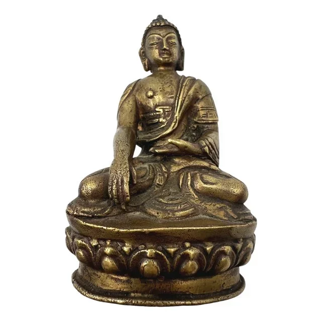 Ancient Bronze Statue of the Seated Buddha, 1940s