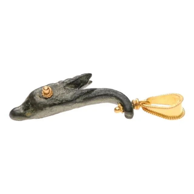 Ancient Roman Deer Head with 21K Accents