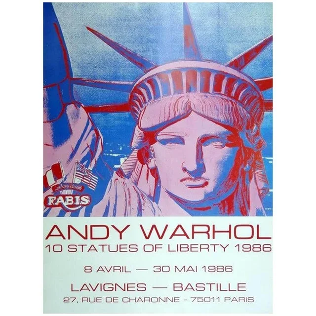 Andy Warhol 10 Statues of Liberty Poster, 1986