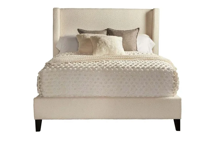 Angel Upholstered Bed in Ivory, Eastern King