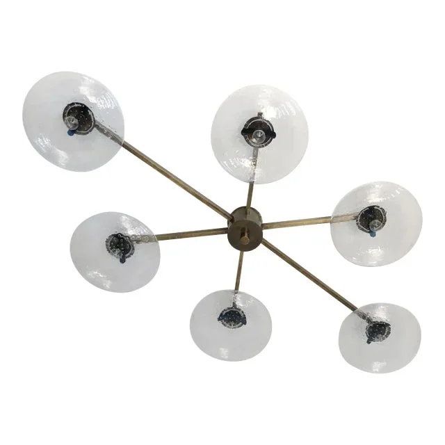 Angelo Bronzed Clear Bubbles Glass Flush Mount by Fabio Ltd
