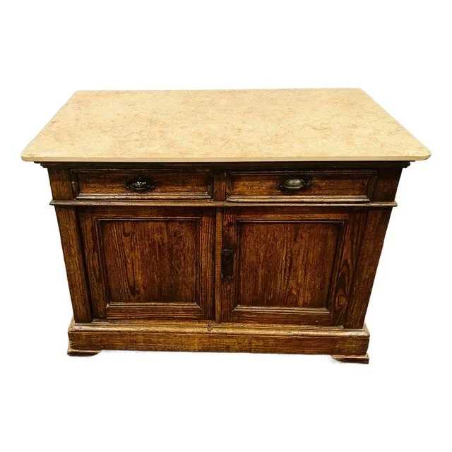 Antique 1870’s American Mahogany Marble Top Sideboard