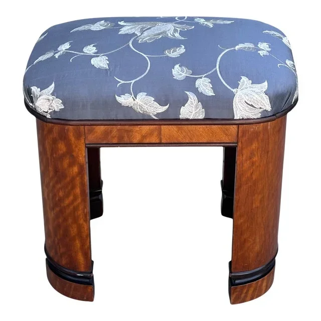 Antique Art Deco Vanity Stool Bench Stool