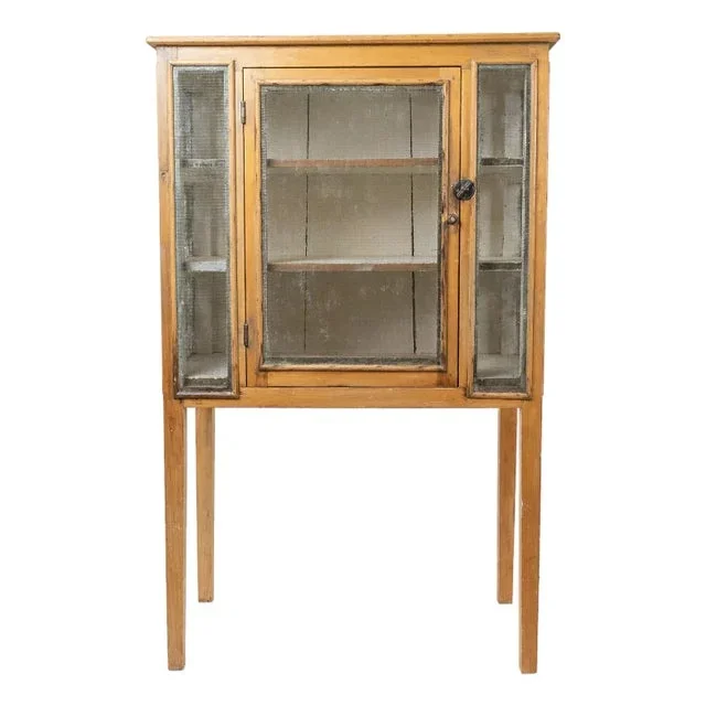 Antique Arts & Crafts Pie Safe Kitchen Cupboard Cabinet – 19th Century American