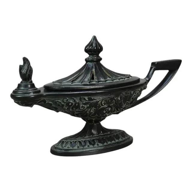 Antique Asian Cast Bronze Censor Lamp, Circa 1920