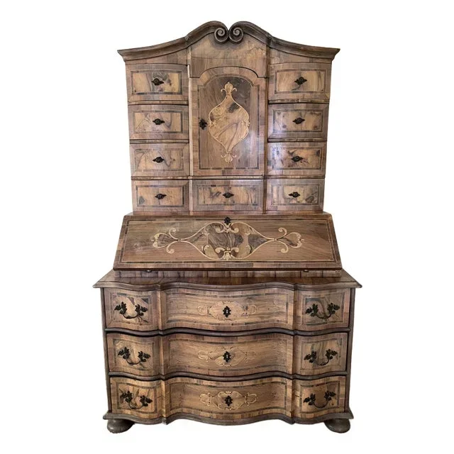 Antique Baroque Secretaire Writing Cabinet, Secretary Desk