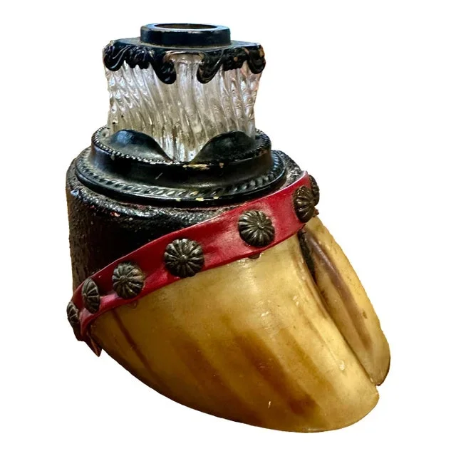 Antique Bovine Hoof Inkwell