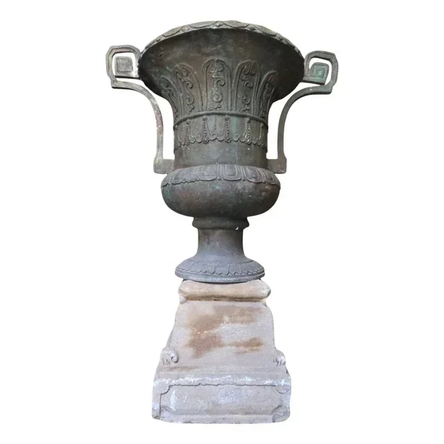 Antique Bronze Garden Vases, 1870