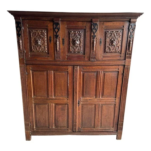 Antique Carved Wood Cabinet