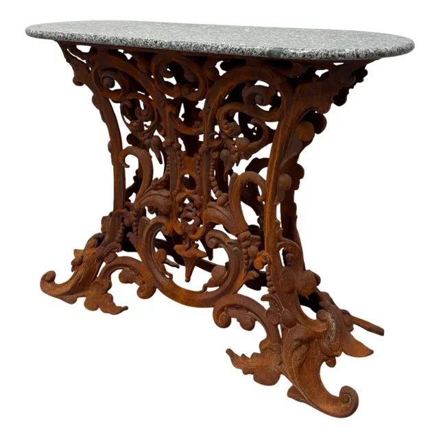 Antique Cast Iron Console Table