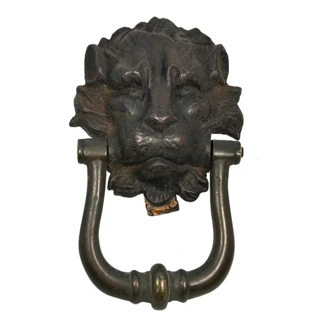 Antique Cast Iron Lion’s Head Door Knocker