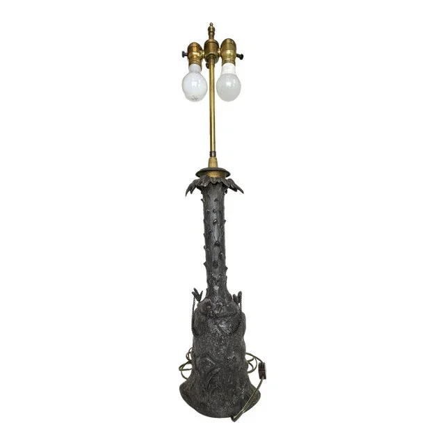 Antique Cast Metal Lamp