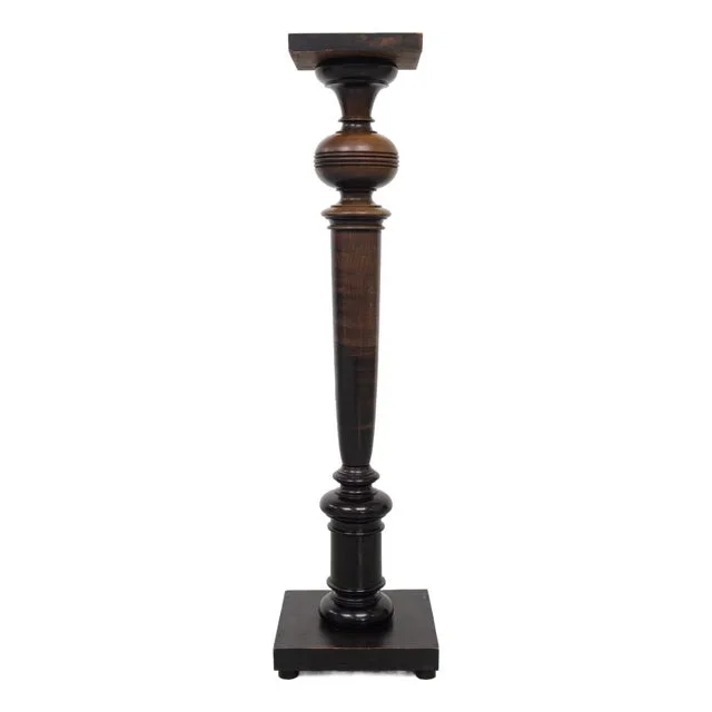Antique Danish Wooden Pedestal Column, 1910s