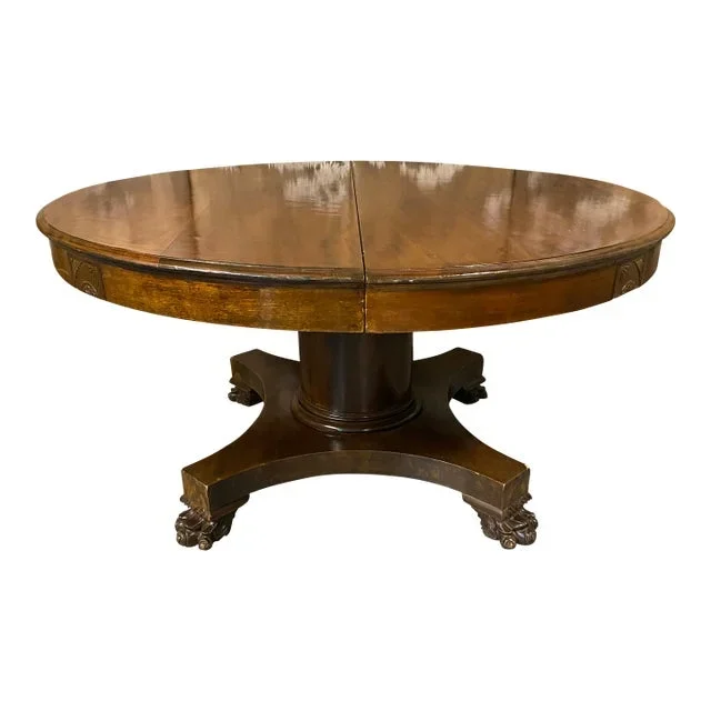 Antique Empire Period Mahogany Dining Table