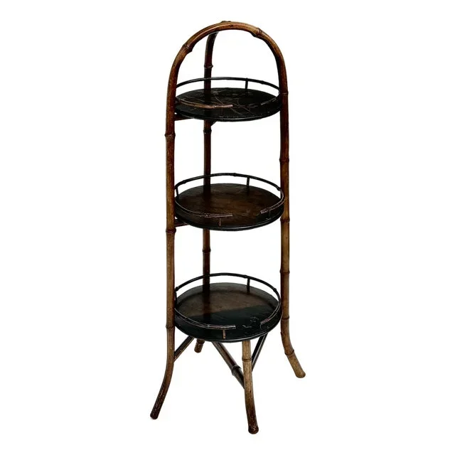 Antique English Bamboo Stand, Cocktail Table Circa 1880