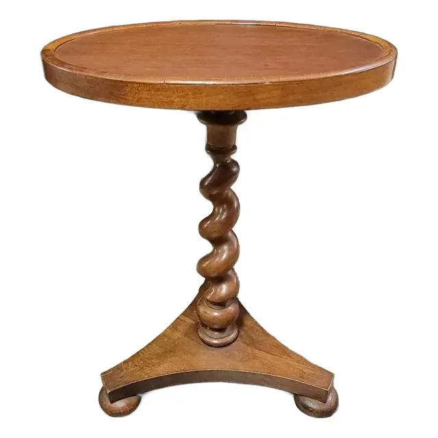 Antique English Barley Twist Drink Tea Table