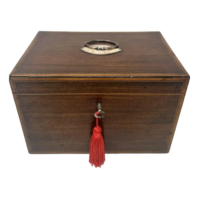 Antique English Mahogany Georgian Double Tea Caddy Attrib Gillows 18th Century