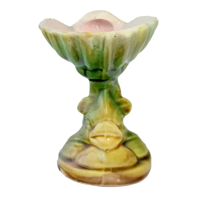 Antique English Majolica Dolphin Dish
