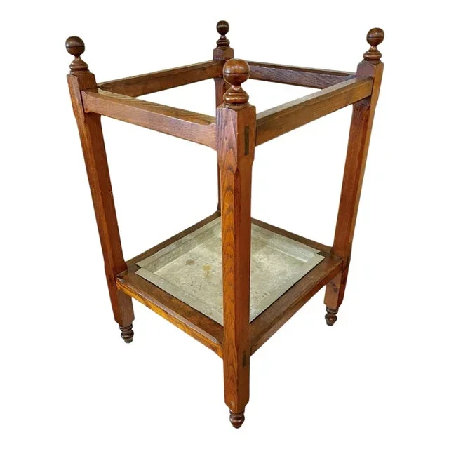 Antique English Oak Large Size Umbrella Stick Stand