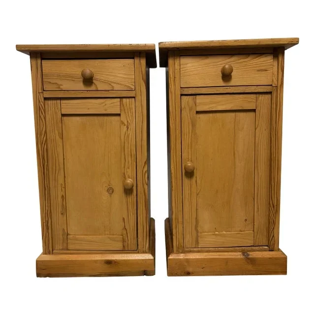 Antique European Pine Pot Cupboards – a Pair