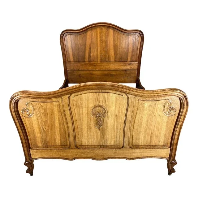 Antique French Bed Frame with Headboard