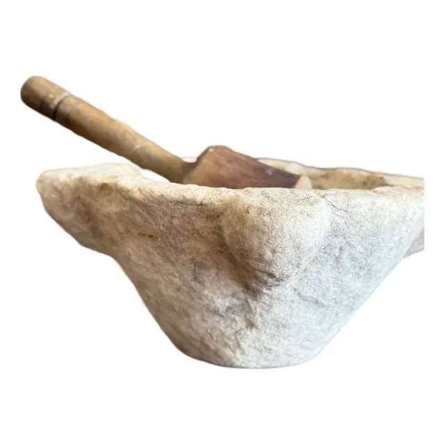 Antique French Marble Mortar & Pestle