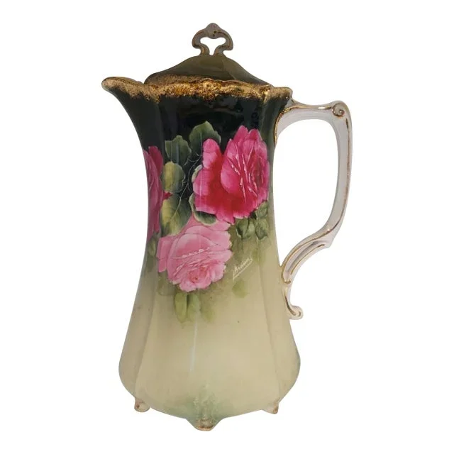 Antique German Porcelain Chocolate Pot