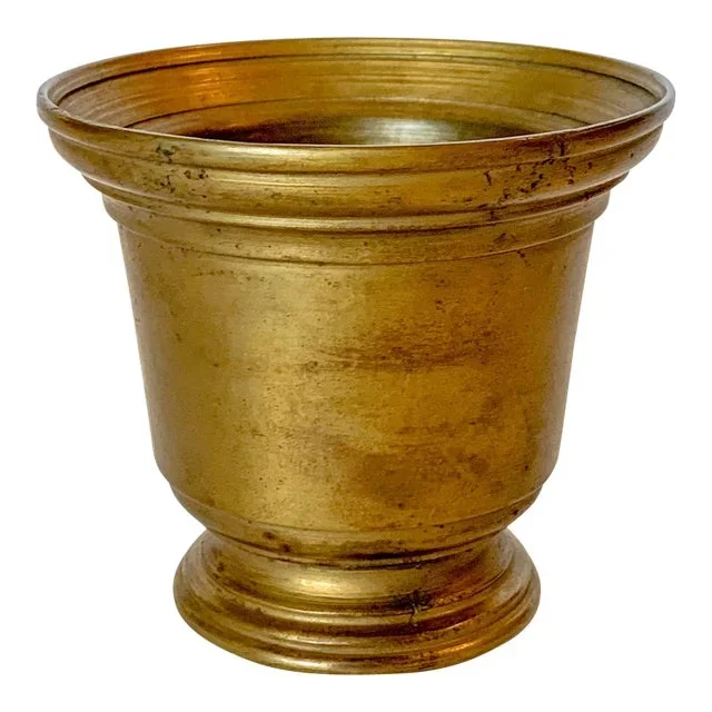 Antique Gilt Bronze Urn Mortar