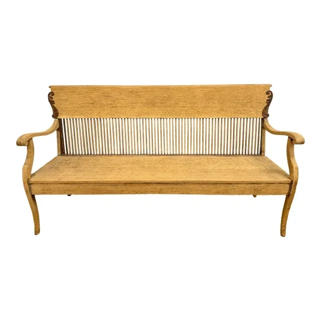 Antique Gustavian Spindle Bench