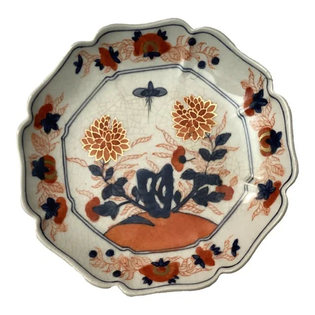 Antique Imari Porcelain Ching Dynasty Shell Trinket Dish