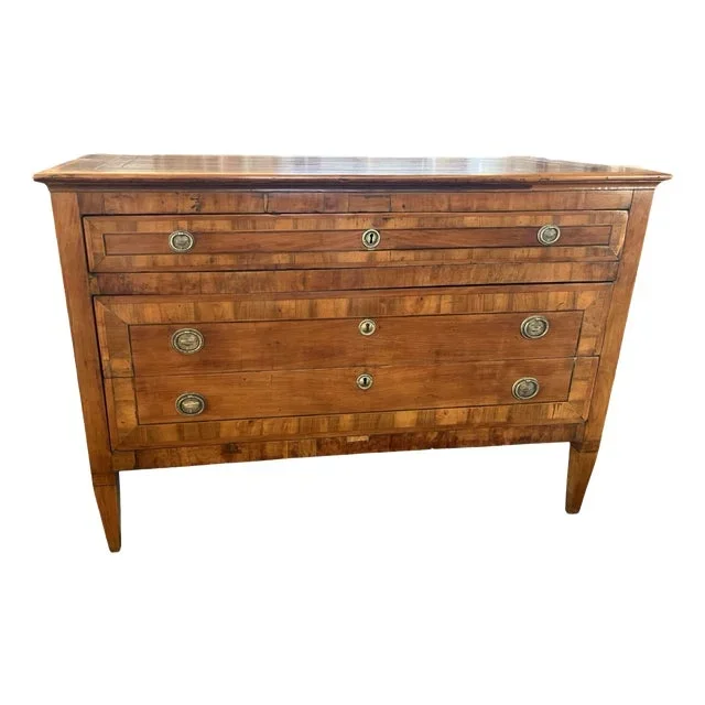 Antique Italian Neoclassical Commode in Cherry