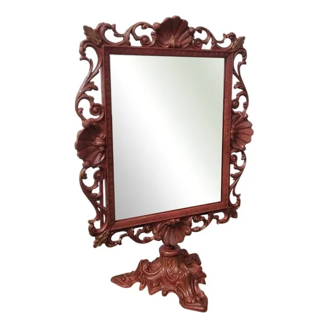 Antique Lacquered Table Mirror