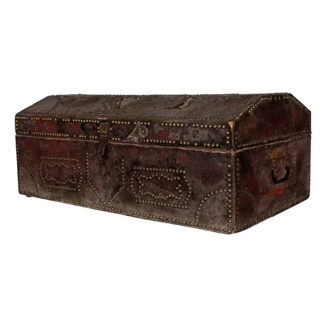 Antique Leather Studded Chest
