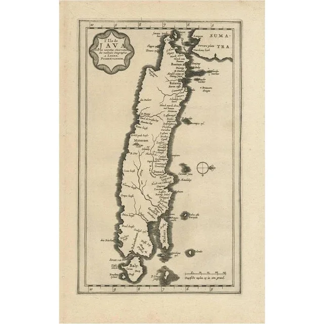 Antique Map of the Island of Java by P. Van Der Aa, 1713