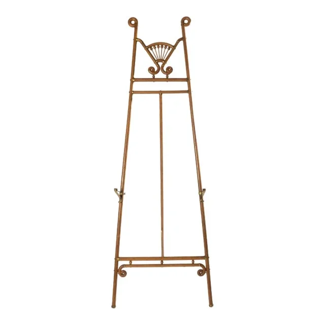 Antique Oak Stick & Ball Easel