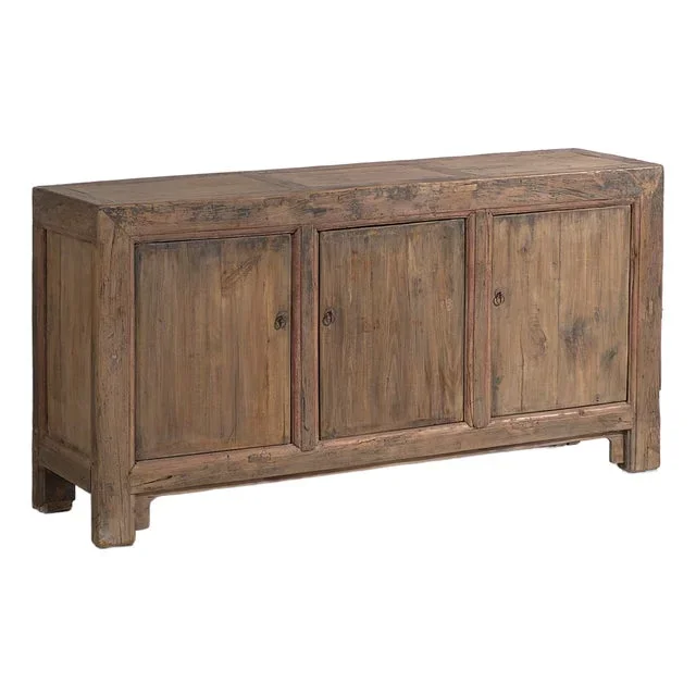 Antique Oriental Sideboard with Three Doors, 1900