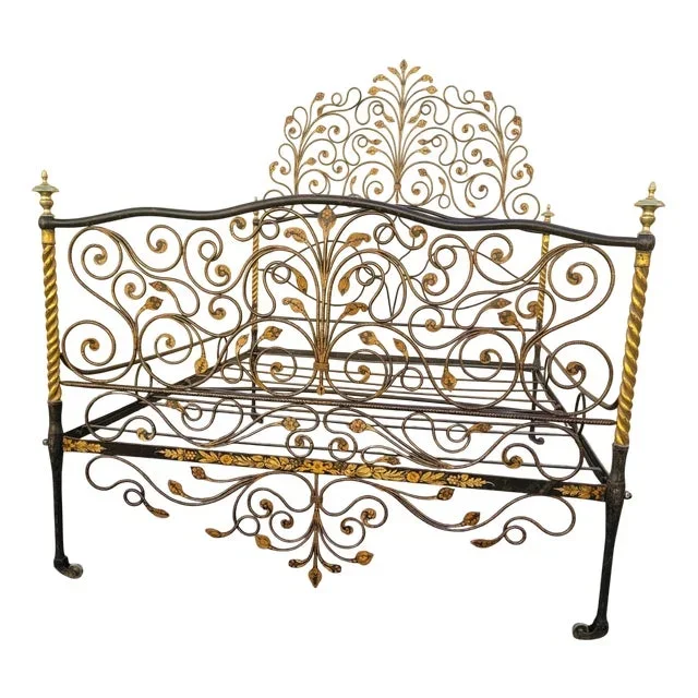 Antique Painted Iron Bed