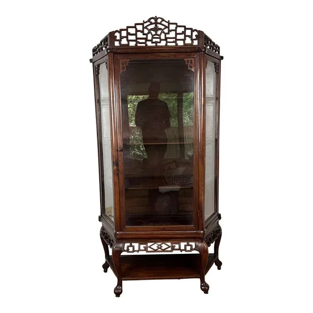 Antique Rosewood Curio Cabinet