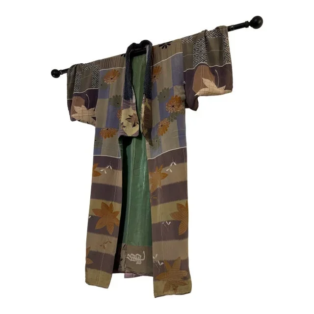 Antique Silk Kimono + Hanging Rod