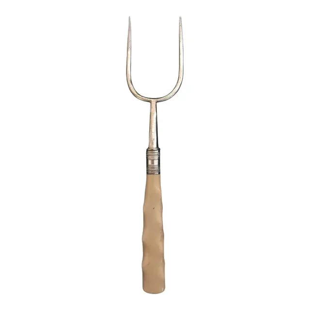Antique Silver Bread or Meat Serving Fork