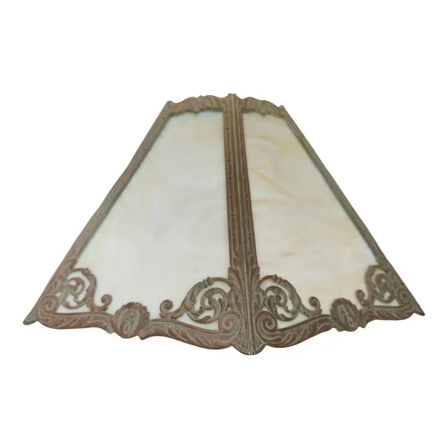 Antique Slag Glass Lampshade
