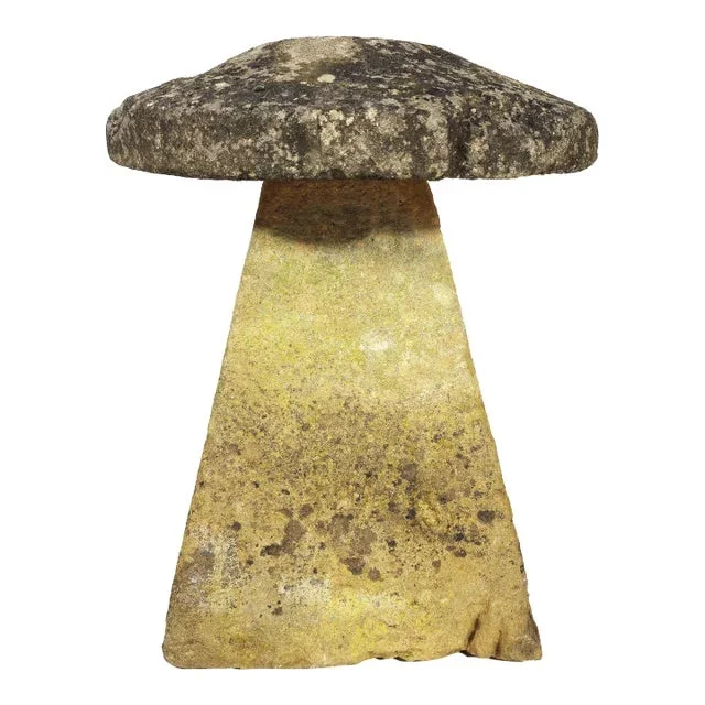 Antique Staddle Stone Mushroom Shaped Garden Decor From the Estate of Polly Mellen Fashion Editor