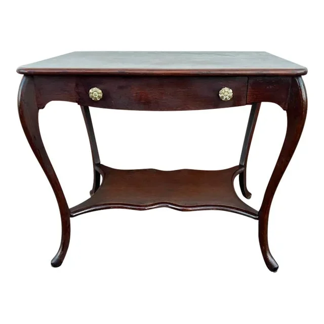 Antique Tiger Oak Library Table Desk, 19th Century.