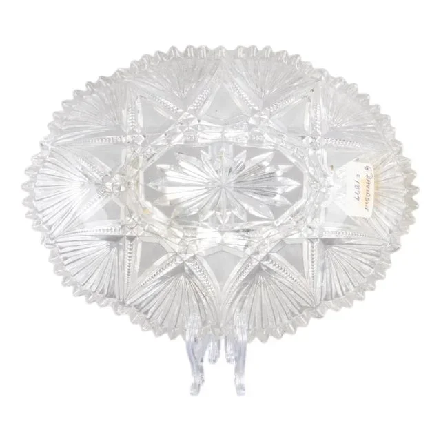 Antique Victorian Pressed Glass Dish from Davidson