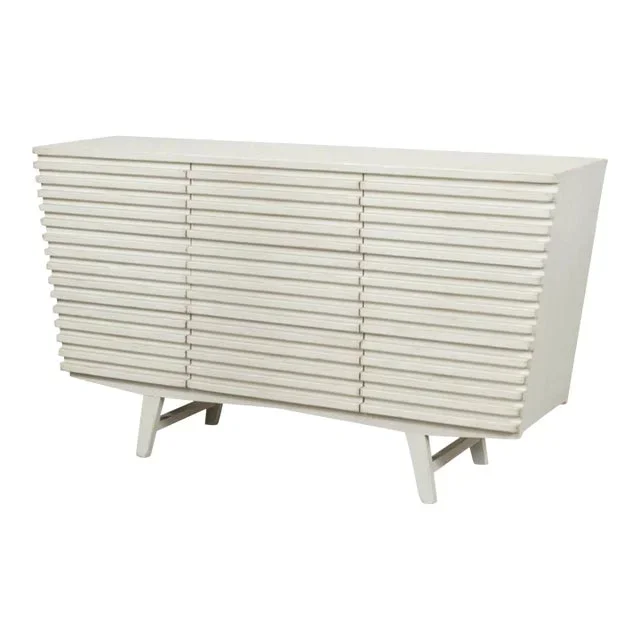 Antique White Trapezoid Commode