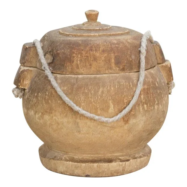 Antique Wooden Nomad Lunch Box