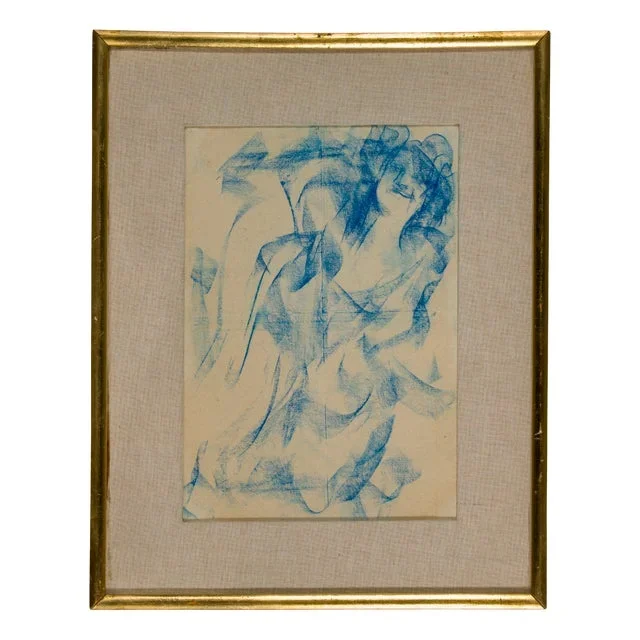 Antonio Mancini, Composition, 20th Century, Pastel Drawing